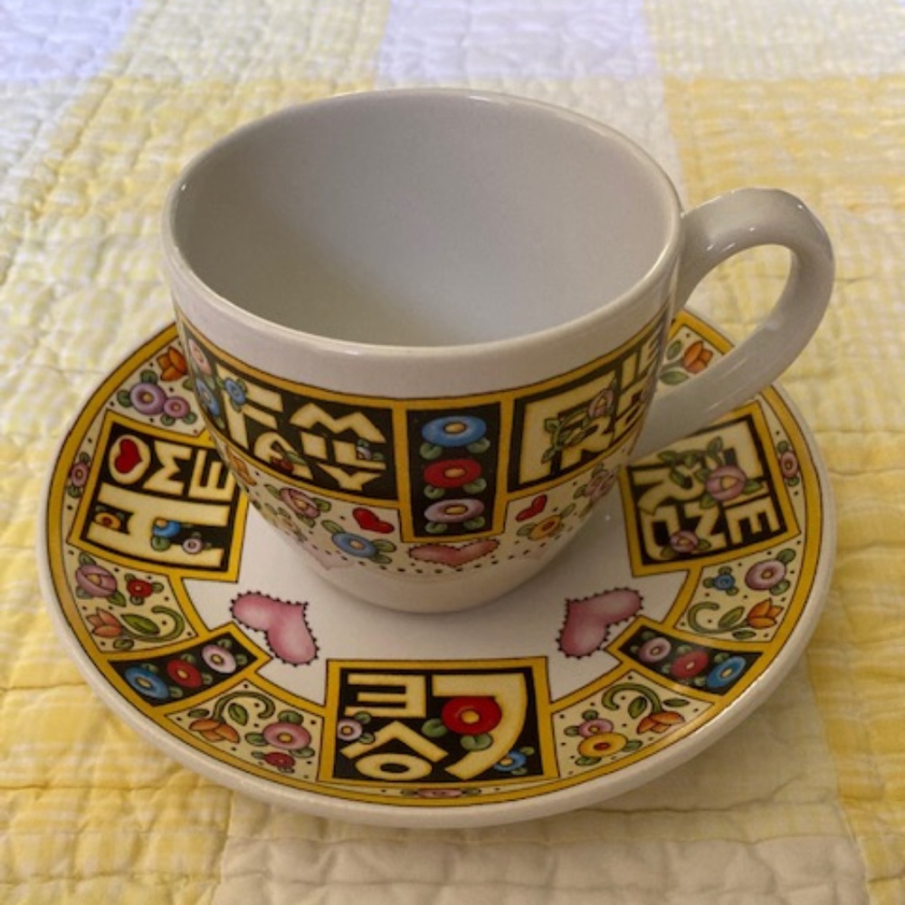 Mary Engelbreit Tea Cup and Saucer